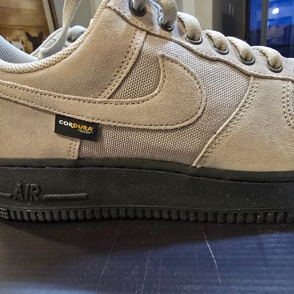 Nike Air Force 1 '07 Cordura Shoes Lt Iron Ore Black HQ3822-001 Men's 10 NEW - Picture 2 of 15